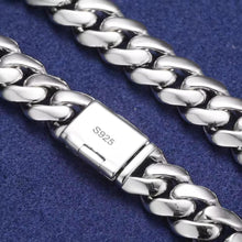Cargar imagen en el visor de la galería, Cadena y Pulsera Cubana Maciza Lisa Plata Ley 925