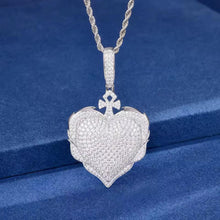 Cargar imagen en el visor de la galería, Dije Corazón Plata Ley 925-Moissanitas