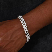 Cargar imagen en el visor de la galería, Pulsera Cubana Infinita Plata Ley 925-Moissanitas