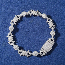 Cargar imagen en el visor de la galería, Pulsera Púas Moissanitas-Plata Ley 925