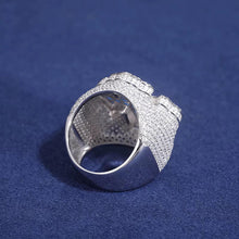 Cargar imagen en el visor de la galería, Anillo Cruz Moissanitas-Plata Ley 925
