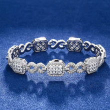 Cargar imagen en el visor de la galería, Pulsera Infinitos Plata Ley 925-Moissanitas