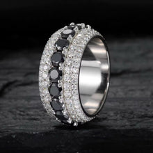 Cargar imagen en el visor de la galería, Anillo Anuel Moissanitas-Plata Ley 925