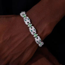 Cargar imagen en el visor de la galería, Pulsera Cubana Cruces Plata Ley 925-Moissanitas