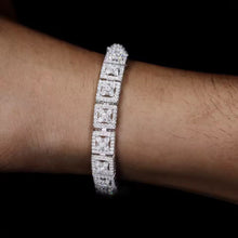 Cargar imagen en el visor de la galería, Pulsera Tennis Cuadrada Plata Ley 925-Moissanitas