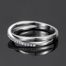 Cargar imagen en el visor de la galería, Anillo Moissanitas-Plata ley 925 DAMA