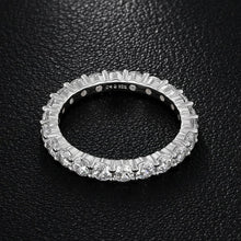 Cargar imagen en el visor de la galería, Anillo Tennis Moissanitas-Plata Ley 925