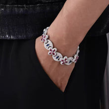 Cargar imagen en el visor de la galería, Pulsera Cubana Plata Ley 925-Moissanitas