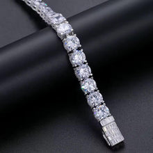 Cargar imagen en el visor de la galería, Pulsera Tennis 10mm Plata Ley 925-Moissanitas