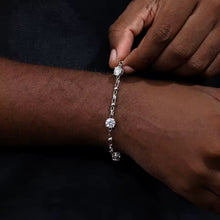 Cargar imagen en el visor de la galería, Pulsera Sencilla Plata Ley 925-Moissanitas