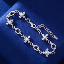 Cargar imagen en el visor de la galería, Pulsera Cruz Lazo Plata Ley 925-Moissanitas