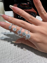 Cargar imagen en el visor de la galería, Anillos Solitarios Dama Moissanitas-Plata Ley 925