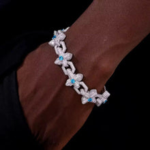 Cargar imagen en el visor de la galería, Pulsera Cubana Cruces Plata Ley 925-Moissanitas