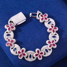 Cargar imagen en el visor de la galería, Pulsera Cubana Plata Ley 925-Moissanitas