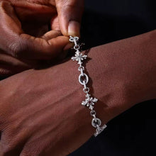 Cargar imagen en el visor de la galería, Pulsera Cruz Lazo Plata Ley 925-Moissanitas