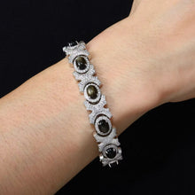 Cargar imagen en el visor de la galería, Pulsera Cubana Moissanitas-Plata Ley 925