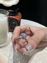 Cargar imagen en el visor de la galería, Anillos Solitarios Dama Moissanitas-Plata Ley 925
