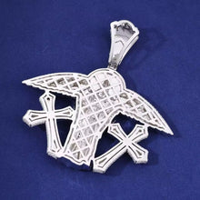 Cargar imagen en el visor de la galería, Dije Cristo Alas Cruces Plata Ley 925-Moissanitas
