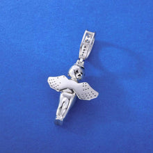 Cargar imagen en el visor de la galería, Dije Ángel Plata Ley 925-Moissanitas
