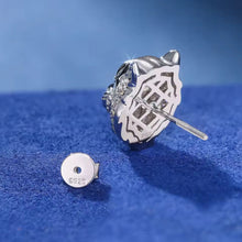 Cargar imagen en el visor de la galería, Aretes Tigre Plata Ley 925-Moissanitas
