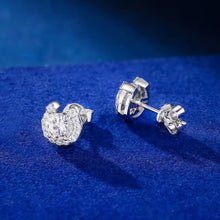 Cargar imagen en el visor de la galería, Aretes Herradura Plata Ley 925-Moissanitas
