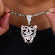 Cargar imagen en el visor de la galería, Dije Leopardo Plata Ley 925-Moissanitas
