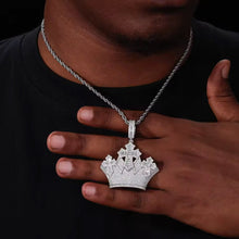 Cargar imagen en el visor de la galería, Dije Corona Cruces Plata Ley 925-Moissanitas
