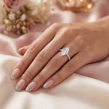 Cargar imagen en el visor de la galería, Anillo Compromiso Solitario Plata Ley 925-Moissanitas
