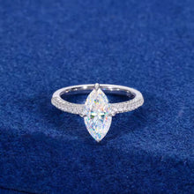Cargar imagen en el visor de la galería, Anillo Compromiso Solitario Plata Ley 925-Moissanitas
