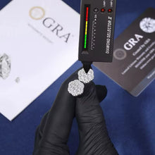 Cargar imagen en el visor de la galería, Aretes Trébol Plata Ley 925-Moissanitas
