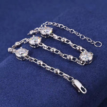 Cargar imagen en el visor de la galería, Pulsera Sencilla Plata Ley 925-Moissanitas
