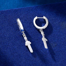 Cargar imagen en el visor de la galería, Candongas Espada Plata Ley 925-Moissanitas
