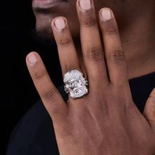 Cargar imagen en el visor de la galería, Anillo Rostro De Cristo Plata Ley 925-Moissanitas
