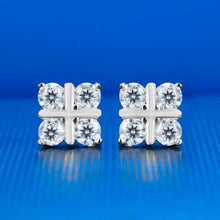 Cargar imagen en el visor de la galería, Aretes Moissanitas-Plata Ley 925
