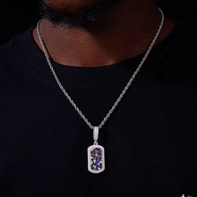 Cargar imagen en el visor de la galería, Dije Placa Colores Plata Ley 925-Moissanitas
