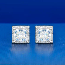 Cargar imagen en el visor de la galería, Aretes Moissanitas-Plata Ley 925
