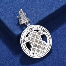 Cargar imagen en el visor de la galería, Dije Rostro de cristo Circular Plata Ley 925-Moissanitas
