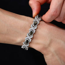 Cargar imagen en el visor de la galería, Pulsera Cubana Moissanitas-Plata Ley 925

