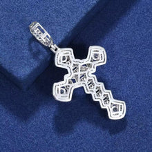 Cargar imagen en el visor de la galería, Dije Cruz Plata Ley 925-Moissanitas
