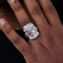 Cargar imagen en el visor de la galería, Anillo Rostro De Cristo Plata Ley 925-Moissanitas
