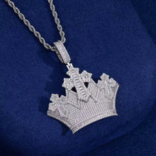 Cargar imagen en el visor de la galería, Dije Corona Cruces Plata Ley 925-Moissanitas
