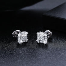 Cargar imagen en el visor de la galería, Aretes Moissanitas-Plata Ley 925
