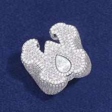 Cargar imagen en el visor de la galería, Anillos &quot;W&quot; Moissanitas-Plata Ley 925
