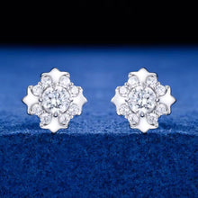 Cargar imagen en el visor de la galería, Aretes Cruz Plata Ley 925-Moissanitas

