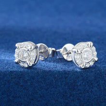 Cargar imagen en el visor de la galería, Aretes Moissanitas-Plata Ley 925
