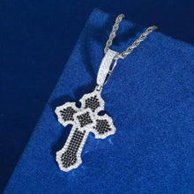 Cargar imagen en el visor de la galería, Dije Cruz Plata Ley 925-Moissanitas

