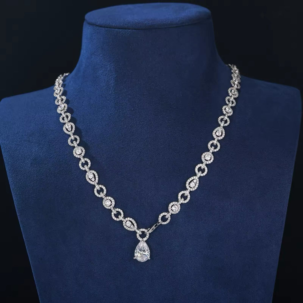 Collar Plata Ley 925-Moissanitas DAMA 41cm