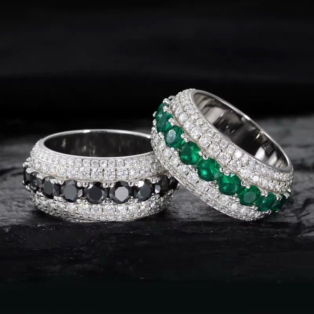 Anillo Anuel Moissanitas-Plata Ley 925
