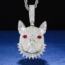 Cargar imagen en el visor de la galería, Dije Bulldog Frances Plata Ley 925-Moissanitas
