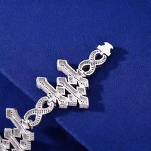 Cargar imagen en el visor de la galería, Pulsera Cubana Cruces Plata Ley 925-Moissanitas
